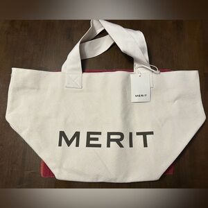 MERIT “The Everything” Canvas Tote Bag(NWT)
